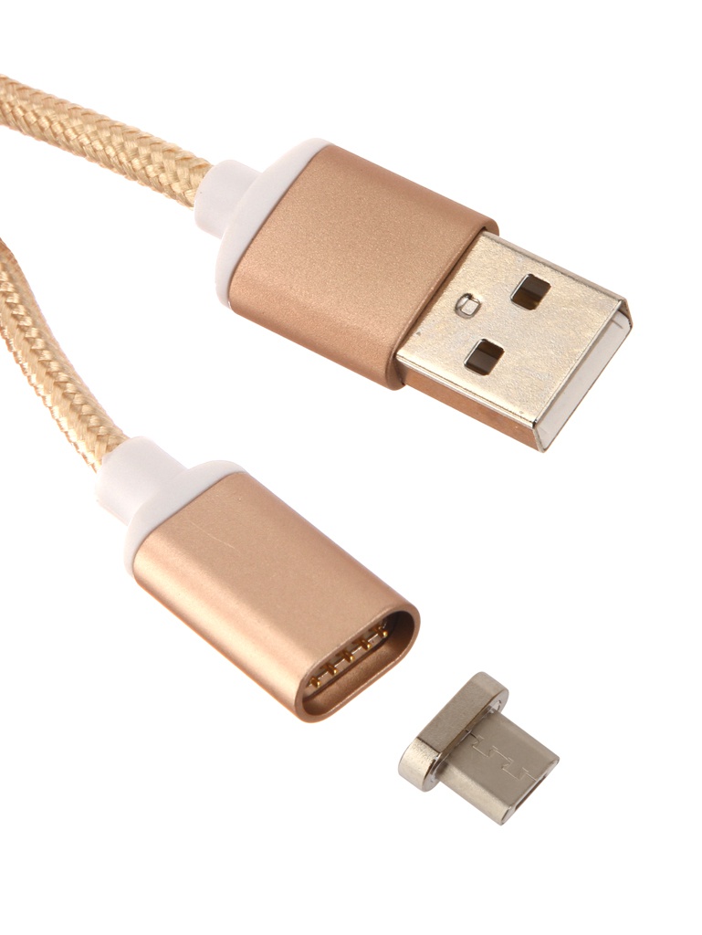 фото Аксессуар Red Line Magnetic USB - microUSB Gold УТ000012856