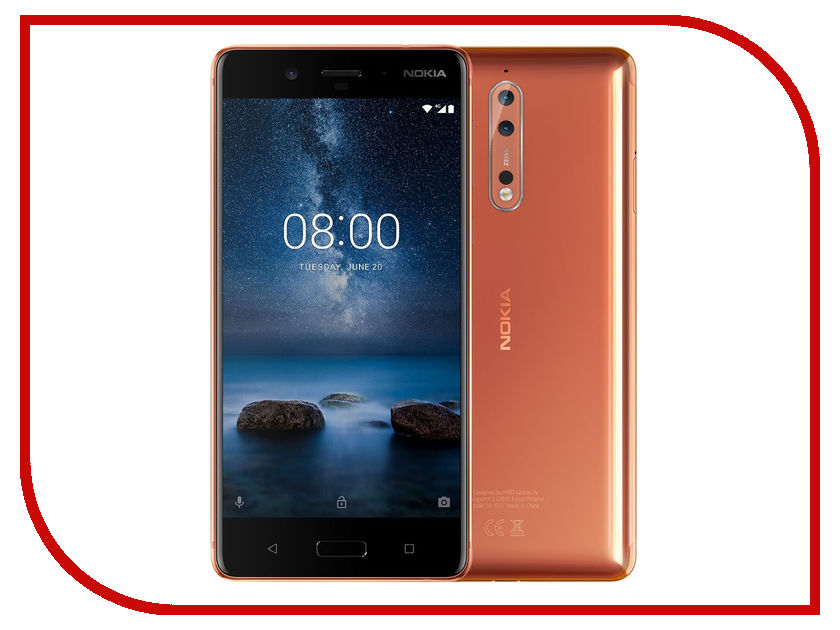 фото Сотовый телефон Nokia 8 Dual Sim Copper