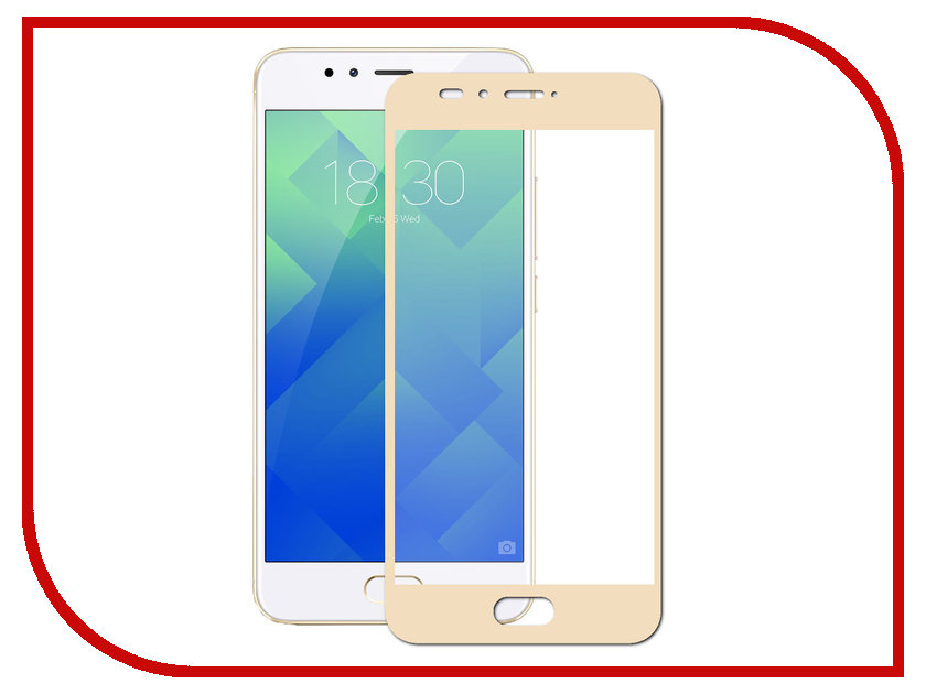 

Аксессуар Закаленное стекло Meizu M6 Note DF Full Screen mzColor-17 Gold