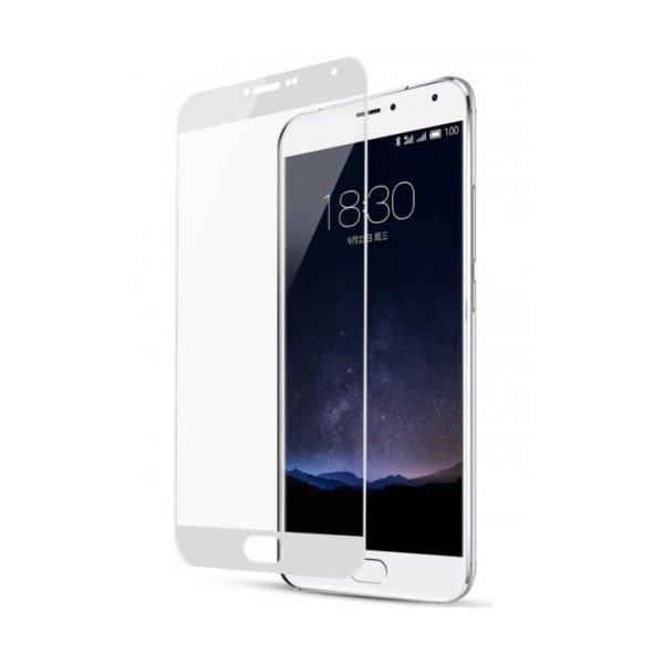 

Закаленное стекло DF для Meizu M6 Note Full Screen mzColor-17 White, Meizu M6