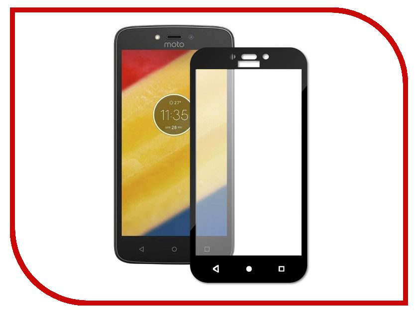 

Аксессуар Закаленное стекло Motorola Moto C Plus DF Full Screen mColor-02 Black