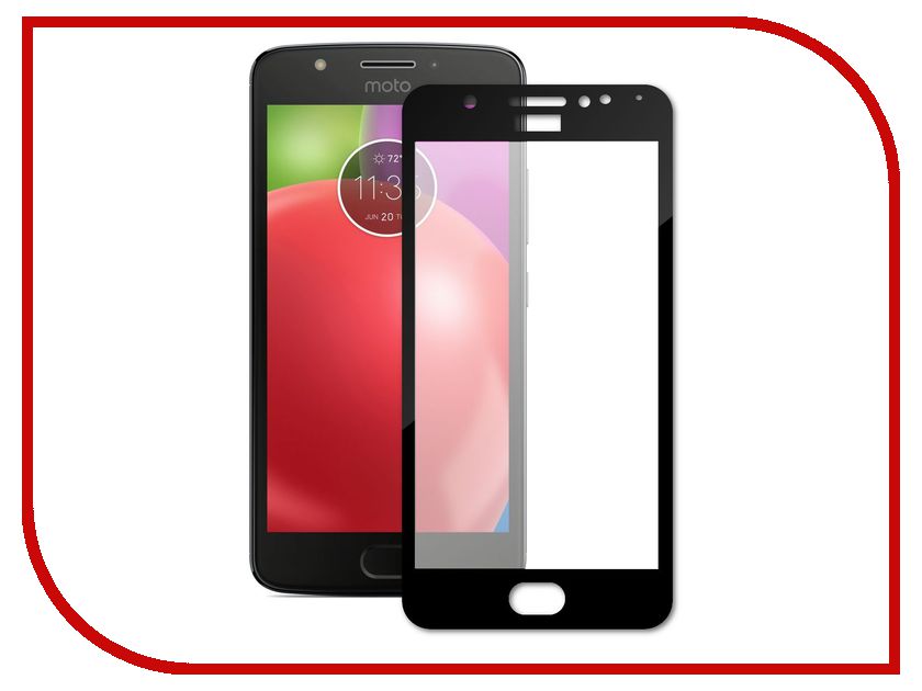 

Аксессуар Закаленное стекло Motorola Moto E4 DF Full Screen mColor-03 Black