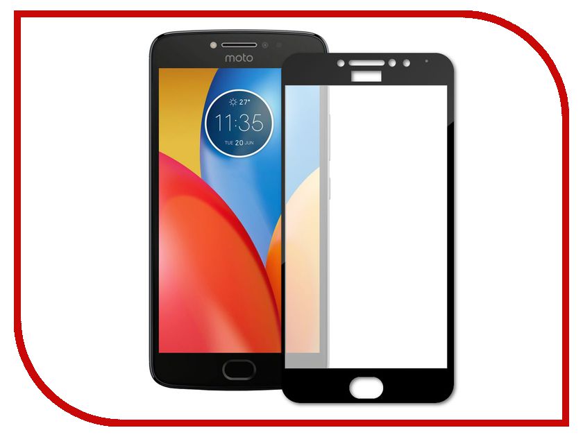 

Аксессуар Закаленное стекло Motorola Moto E4 Plus DF Full Screen mColor-04 Black