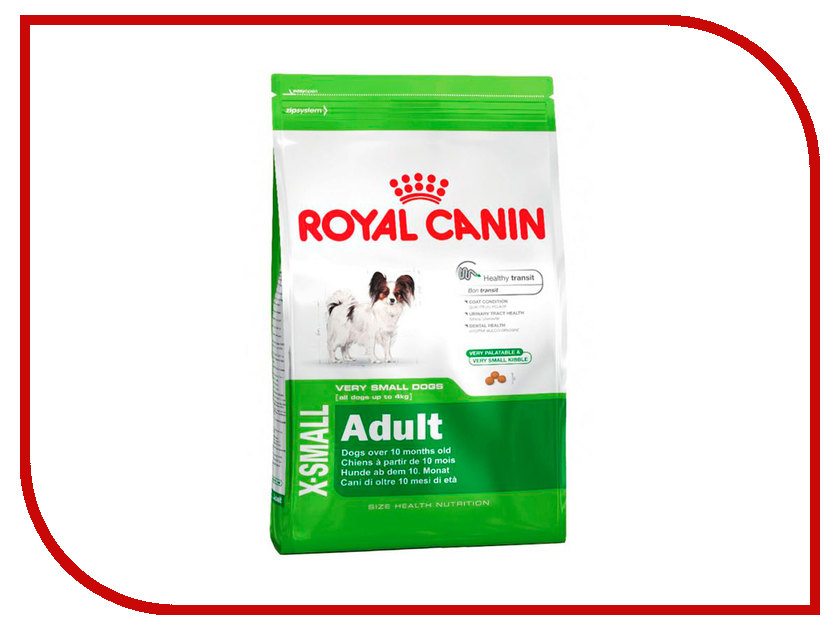 

Корм ROYAL CANIN Adult X-Small 500g для миниатюрных собак меньше 4 кг с 10 месяцев до 8 лет 315105