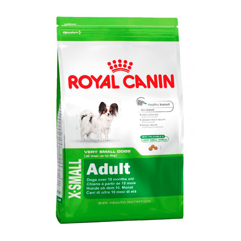 

Корм ROYAL CANIN Adult X-Small 500g для миниатюрных собак меньше 4 кг с 10 месяцев до 8 лет 315105, Adult X-Small
