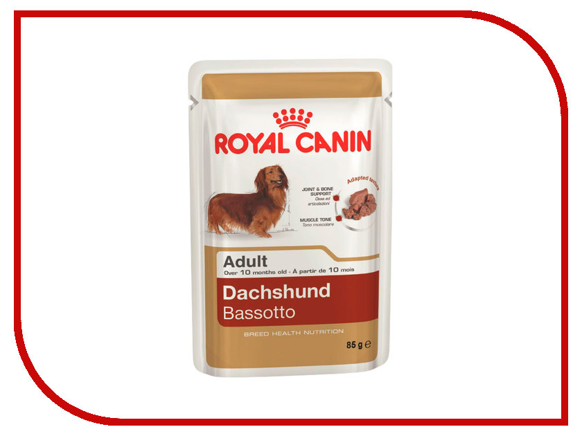

Корм ROYAL CANIN Adult Dachshund Паштет 85g для собак 143012