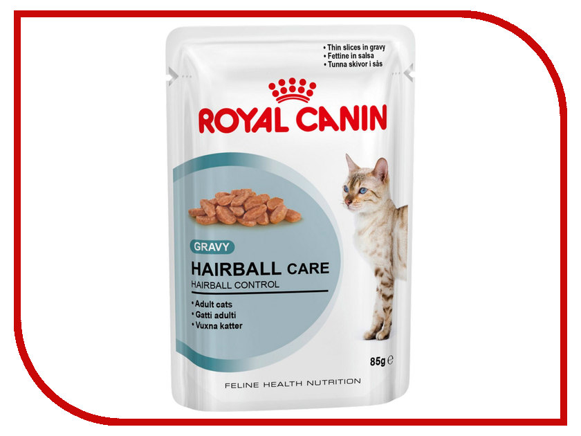 

Корм ROYAL CANIN Hairball Care Кусочки в соусе 85g для кошек 800001