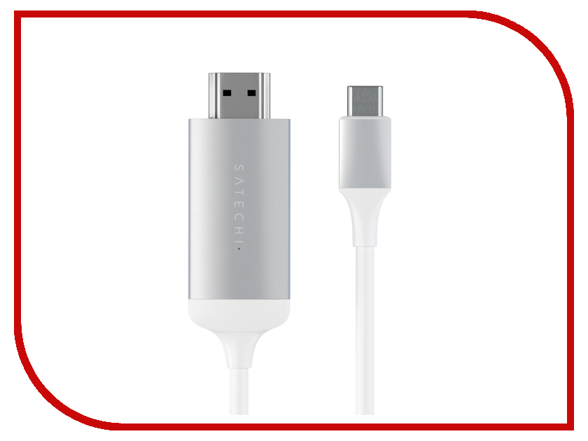 фото Аксессуар Satechi Aluminum Type-C TO HDMI Cable 4K 60HZ Silver ST-CHDMIS