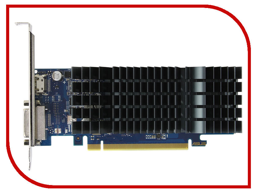 фото Видеокарта ASUS GeForce GT 1030 1228Mhz PCI-E 3.0 2048Mb 6008Mhz 64 bit DVI HDMI HDCP GT1030-SL-2G-BRK