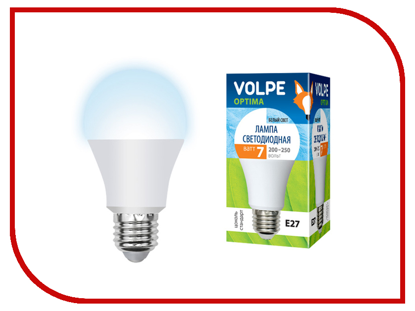 

Лампочка Volpe Optima LED-A60-7W/NW/E27/FR/O UL-00001065