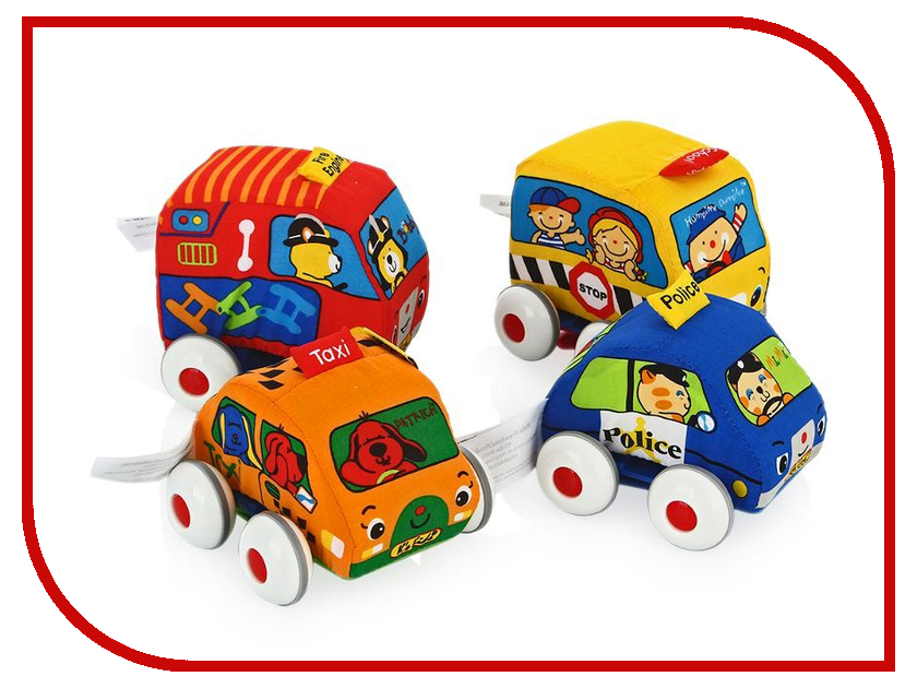 

Игрушка Ks Kids Машинки мягкие с инерционным механизмом 4шт KA459