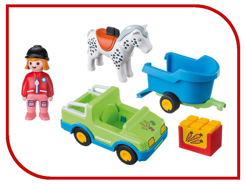 

Конструктор Playmobil 1.2.3. Автомобиль с коневозкой 6958pm