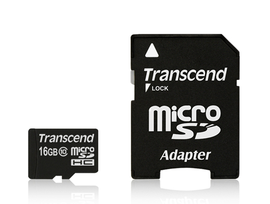 

Карта памяти 16Gb - Transcend - Micro Secure Digital HC Class 10 TS16GUSDHC10 с переходником под SD, TS16GUSDHC10