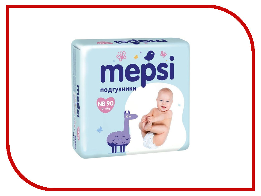 

Подгузники Mepsi с рельефным слоем NB до 6кг 90шт