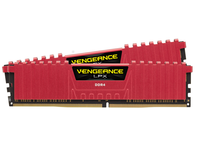 фото Модуль памяти Corsair Vengeance LPX Red DDR4 DIMM 3200MHz PC4-25600 CL16 - 32Gb KIT (2x16Gb) CMK32GX4M2B3200C16R