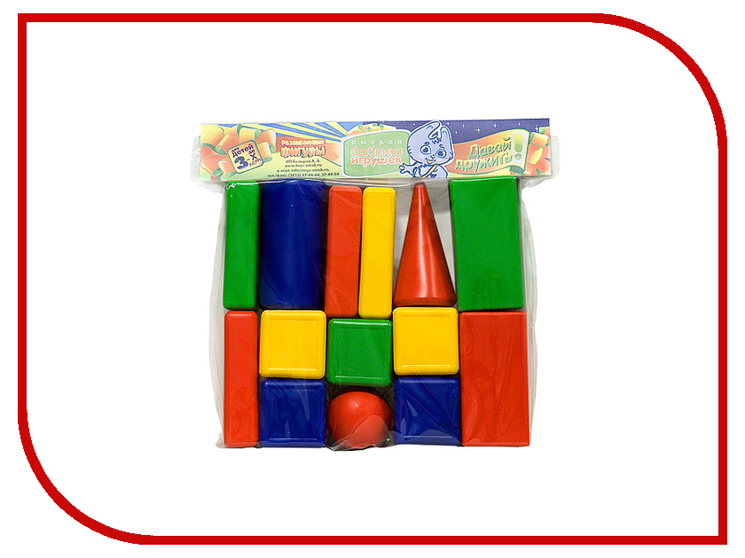 

Игра Омская фабрика игрушек Городок Кубики средний 14 дет. 0080