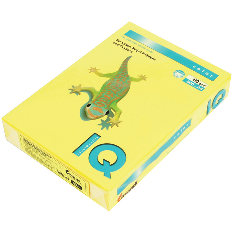

Бумага IQ Color Intensive А4 80g/m2 500л Canary Yellow CY39 083951, Color Intensive