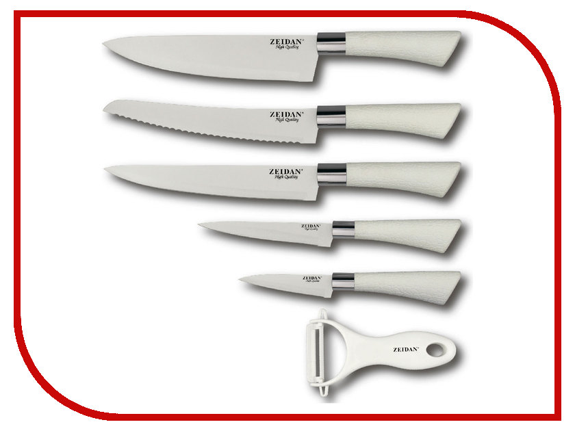 фото Набор ножей Zeidan Z-3086 White