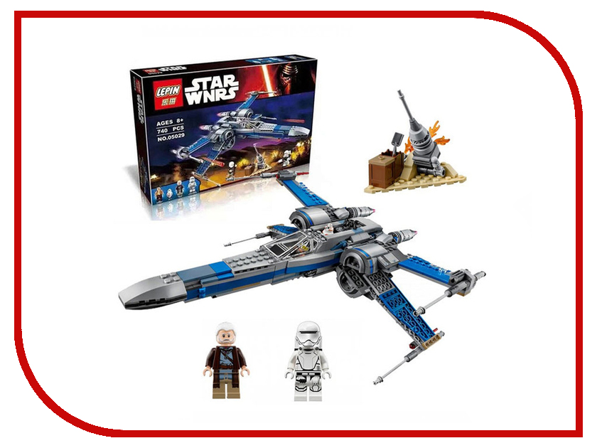 

Конструктор Lepin Star Wnrs Истребитель сопротивления X-Wing Fighter 740 дет. 05029