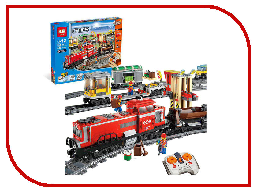 

Конструктор Lepin Bulerds Красный грузовой поезд 898 дет. 02039