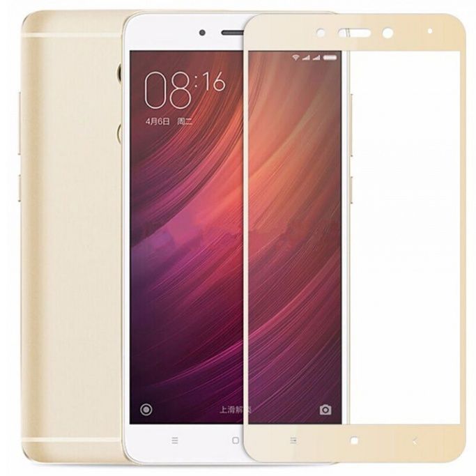 фото Аксессуар Защитное стекло Ainy для Xiaomi Redmi Note 4 Full Screen Cover 0.33mm Gold AF-S865L