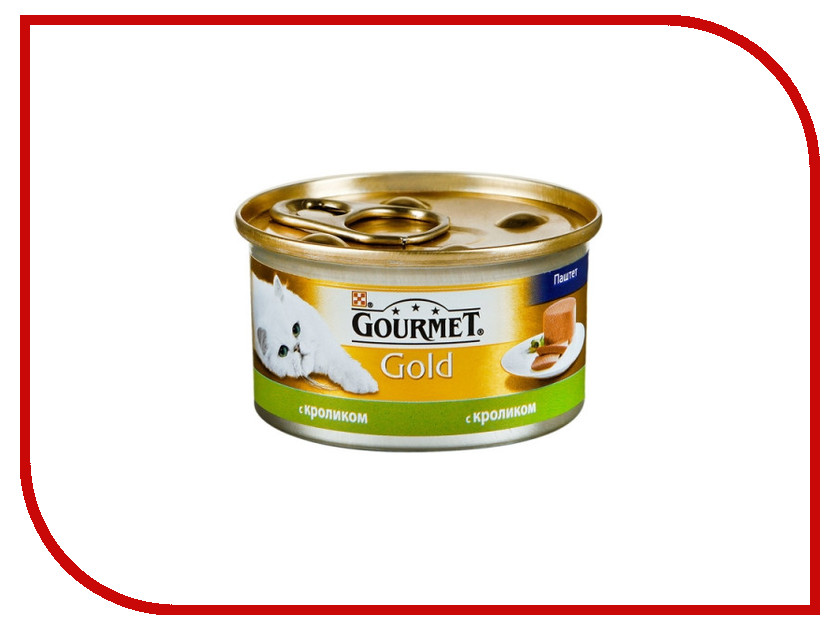 

Корм Gourmet Gold Кролик Паштет 85g для кошек 44749