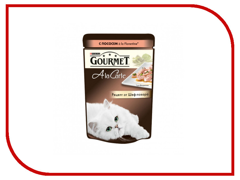 

Корм Gourmet A la Carte Лосось со Шпинатом Цукини и Зелёной Фасолью а-ля Флорентин 85g для кошек 56586