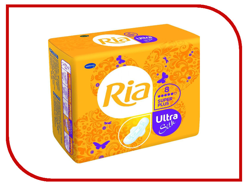 

Hartmann Ria Ultra Silk Sanitary Towels Ultra Super Plus 7131096 8шт