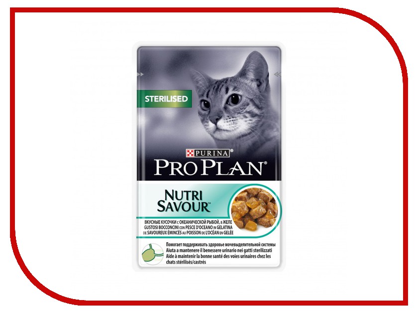 

Корм Pro Plan Nutrisavour Sterilised Океанической рыбой в желе 85g для стерилизованных кошек 61397