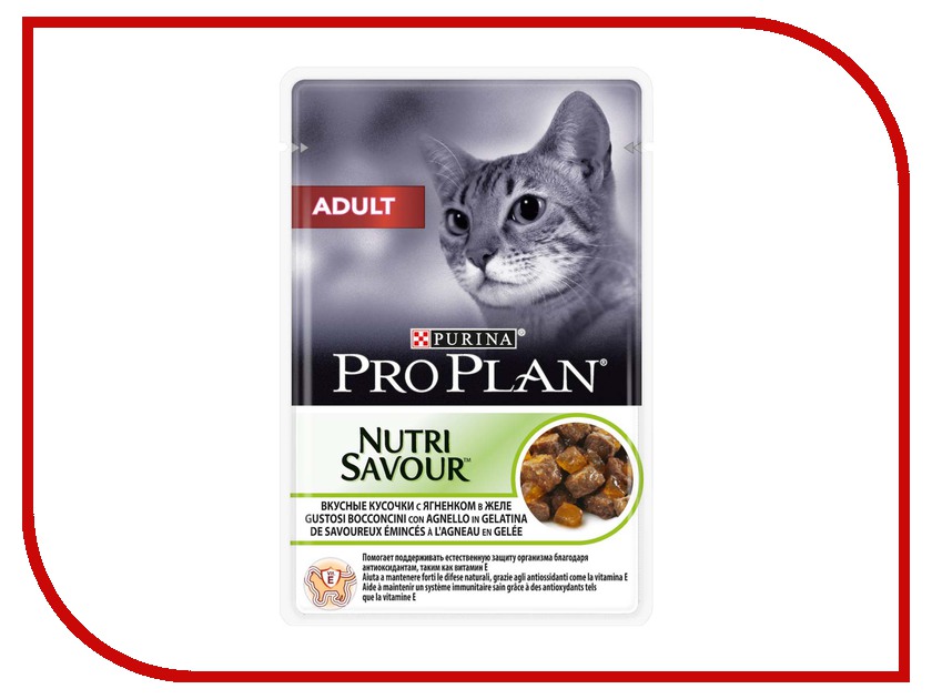 

Корм Pro Plan Adult Ягненок 85g для кошек 62625