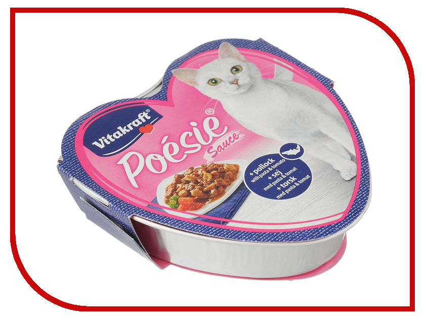 

Корм Vitakraft Poesie Сайда Томат в соусе 85g для кошек 62943