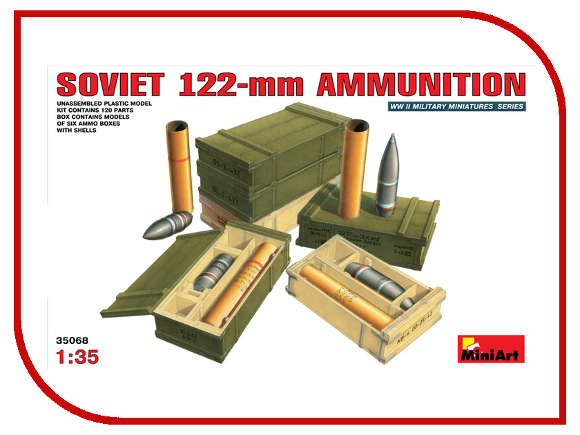 

Сборная модель MiniArt Советская 122мм аммуниция 35068М