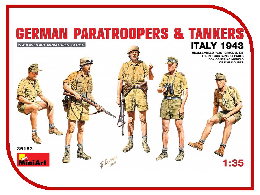 

Сборная модель MiniArt Немецкие десантники и танкисты Италия 1943 35163М