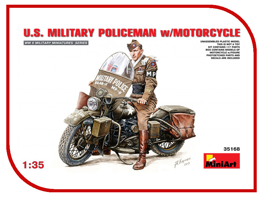 

Сборная модель MiniArt Американский Полицейский с Мотоциклом 35168М
