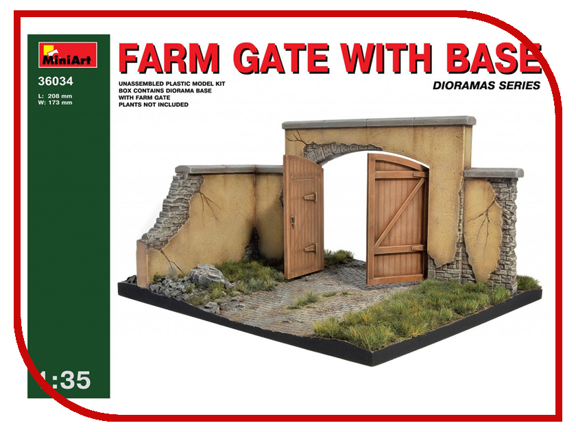 фото Сборная модель MiniArt Фермерские ворота с основанием 36034М