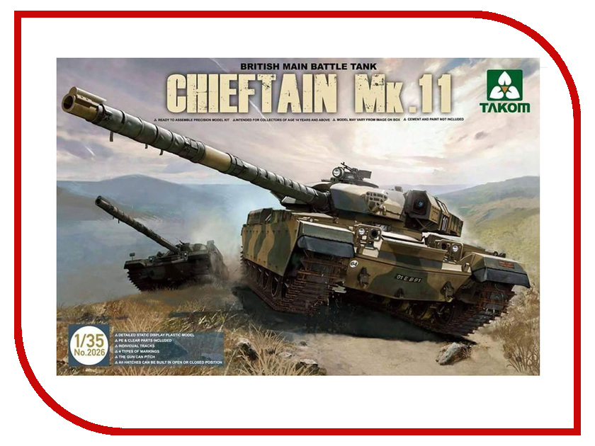

Сборная модель Takom Британский основной танк Chieftain Mk.11 2026