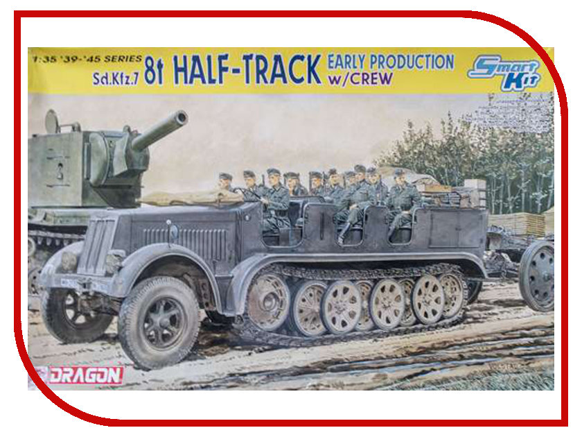 

Сборная модель Dragon Sd.Kfz.7 8t Half-Track Early Production w/Crew 6545