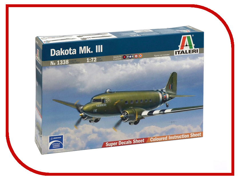 

Сборная модель Italeri Самолет Dakota Mk.lll 1338