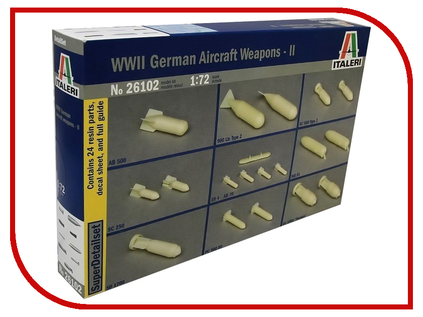 фото Сборная модель Italeri Набор бомб WWII German Aircraft Weapons-II 26102