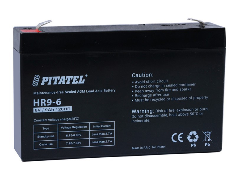 

Аккумулятор для ИБП Pitatel HR9-6 6V 9Ah, HR9-6