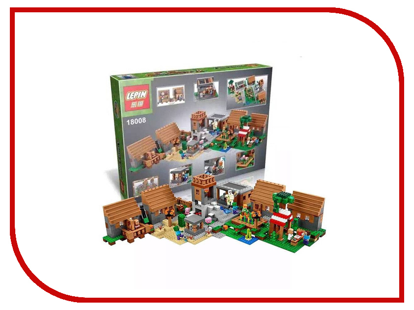 

Конструктор Lepin Minecraft Большая Деревня 1600 дет. 18008