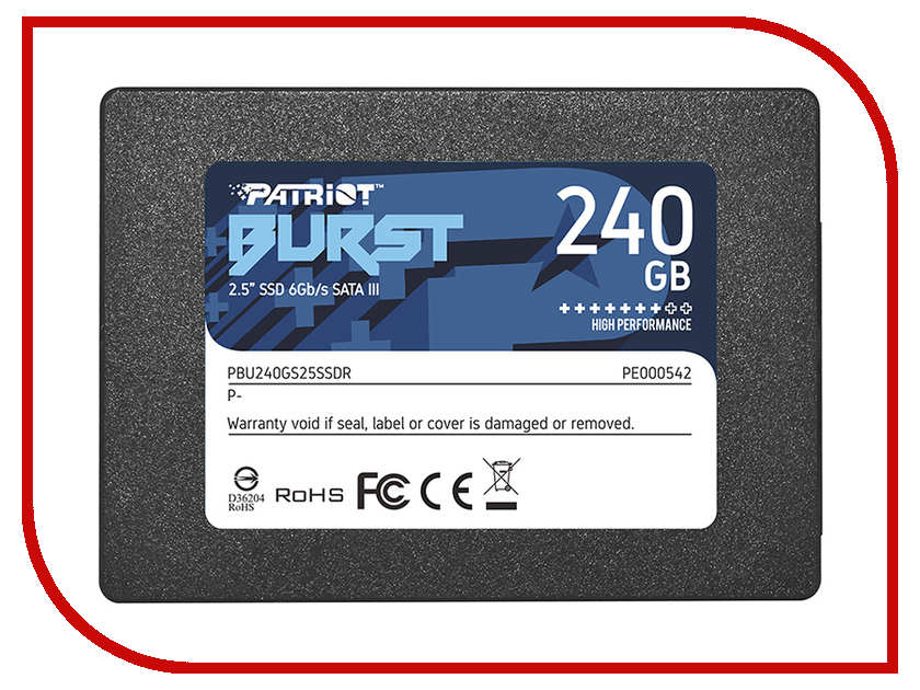 фото Жесткий диск 240Gb - Patriot Memory Burst PBU240GS25SSDR