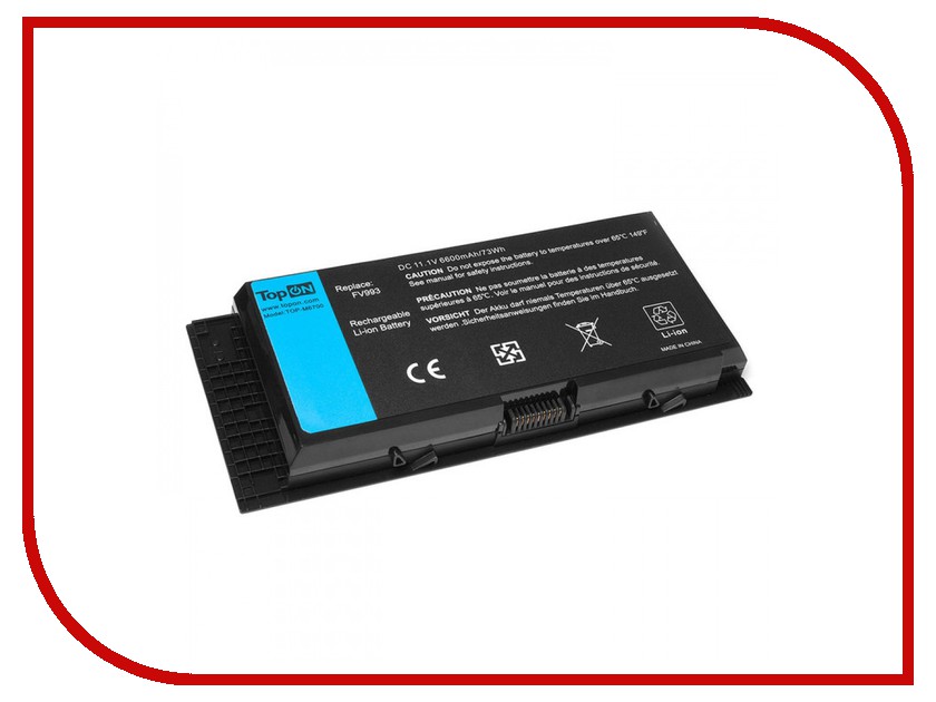 фото Аккумулятор TopON TOP-M6700 11.1V 6600mAh для Dell Precision M6700/M4700/M6600/M4600 Series