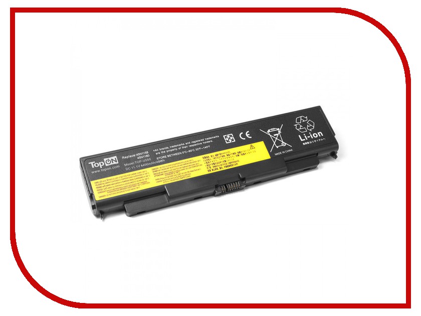 фото Аккумулятор TopON TOP-U550 11.1V 4400mAh для Lenovo IdeaPad U550 Series