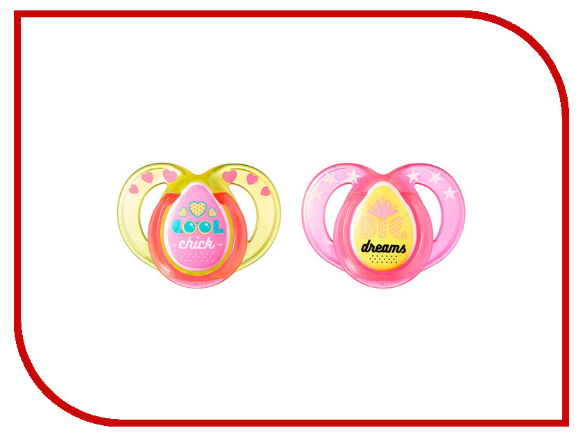 

Пустышки силиконовые Tommee Tippee AnyTime 6-18 мес. (2шт) Pink 43336455-2