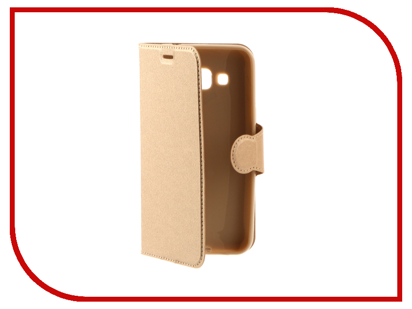 фото Аксессуар Чехол Samsung Galaxy J3 2016 Red Line Book Type Gold