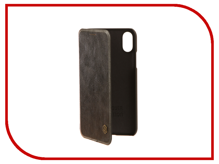 фото Аксессуар Чехол Nillkin Qin Leather для iPhone X Black IPhX Qin