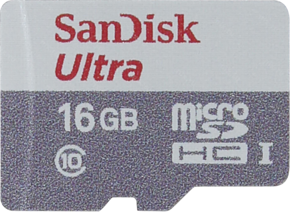 Карта памяти 16Gb - SanDisk Ultra microSD Class 10 UHS-I SDSQUNS-016G-GN3MN карта памяти sandisk microsdhc 16gb class10 sdsquns 016g gn3mn ultra 80