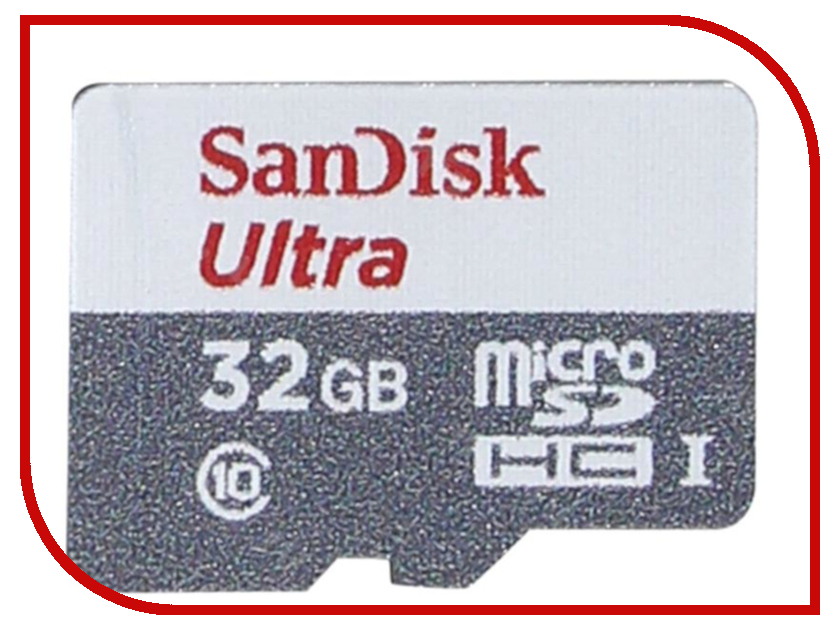 фото Карта памяти 32Gb - SanDisk Ultra microSD Class 10 UHS-I SDSQUNS-032G-GN3MN