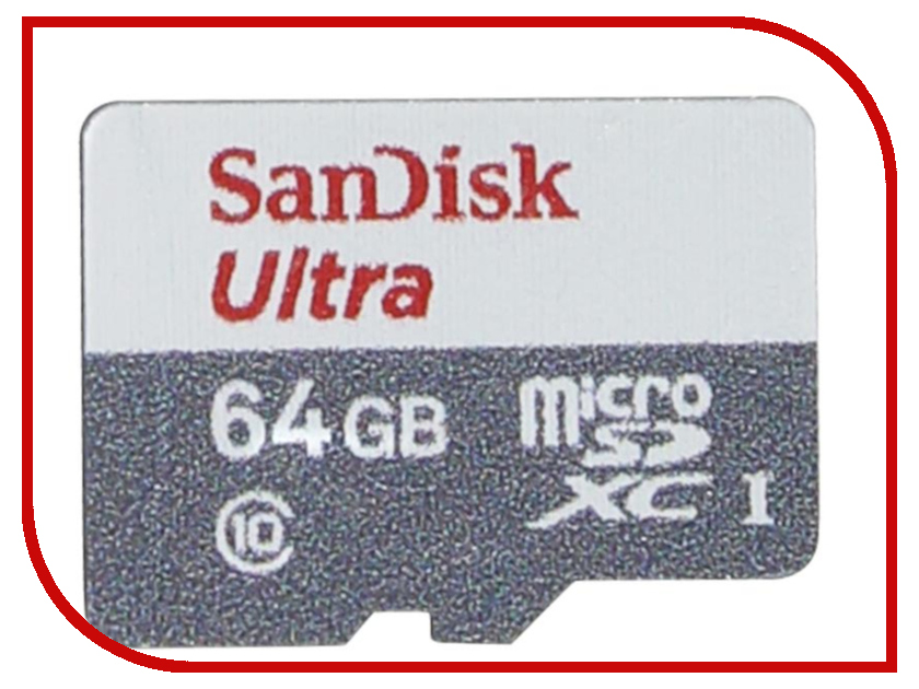 фото Карта памяти 64Gb - SanDisk Ultra microSD Class 10 UHS-I SDSQUNS-064G-GN3MN